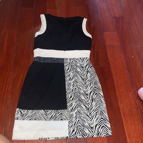 Black and white block and zebra print dress - Picture 4 of 4